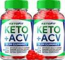 (2 Pack) Ketofit ACV Gummies Advanced 1000mg, KetoFit Keto + ACV Weight Management Gummies Apple Cider Vinegaard Keto Fit Kosttilskud Ketofit Gummies Anmeldelser Vitamin B12 B6 (120 Gummies)