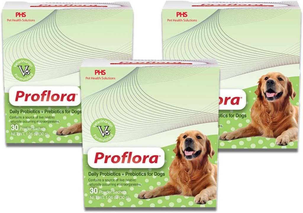 Probiotisk for hunde - sund fordøjelse - Boost immunsystem - Normal tarmfunktion - Hud og coat sundhed - Supplement til GI Tract - 90 Servering, 3-Pack