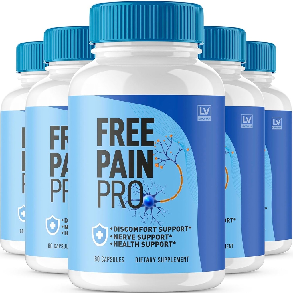 (5 Pack) Free Pain Pro Kapsler, Official Free Pain Pro Supplement Kapsler Avancerede Formel, Free Pain Pro Pills Alle naturlige til at understøtte Samlet Wellness, Free Pain Pro Formel anmeldelse, 300 Kapsler