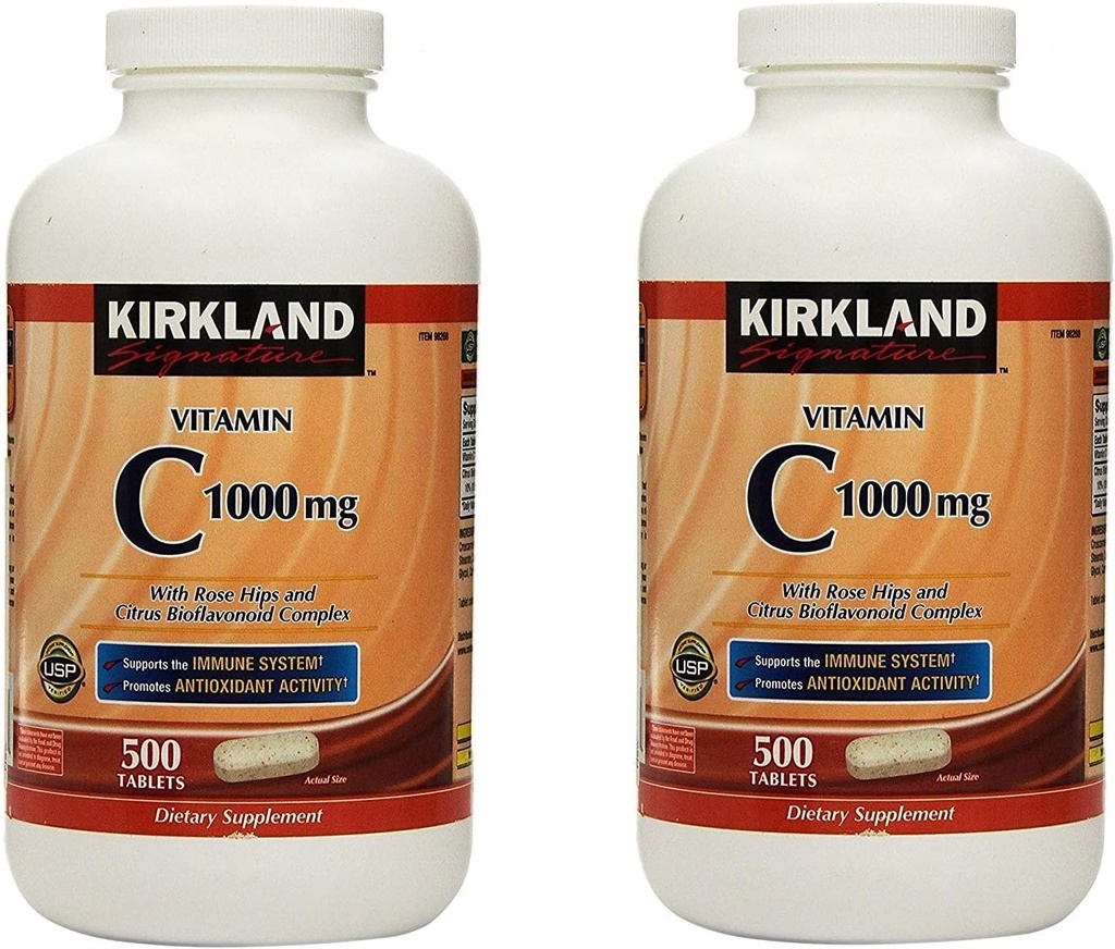 Kirkland C-vitamin med Rose Hips og Citrus Bioflavonoid Complex (1000 mg)