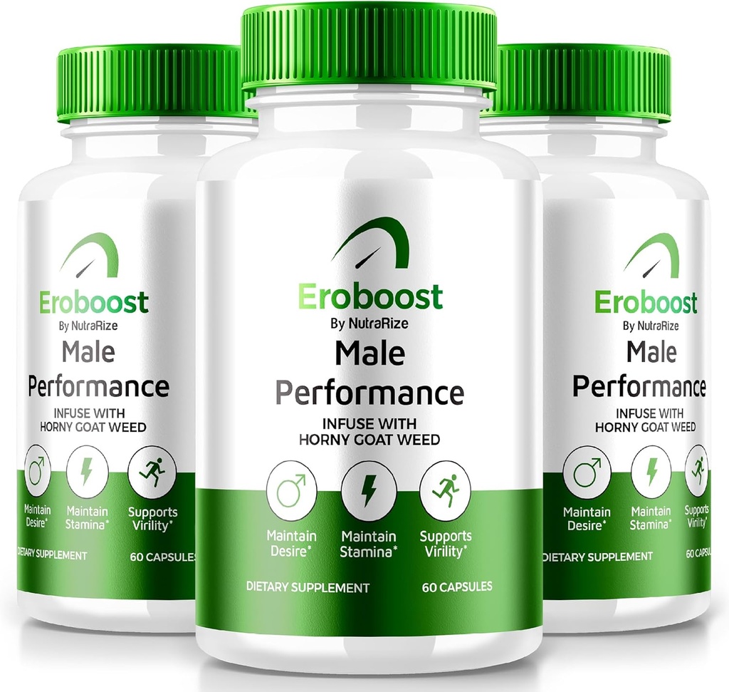 (3 Pack) Eroboost Supplement for Men, Eroboost Male Supplement, Daily Nutrition to Support Peak Performance and Overall Wellness, Official Ero Boost Formula Reviews (180 Capsules)