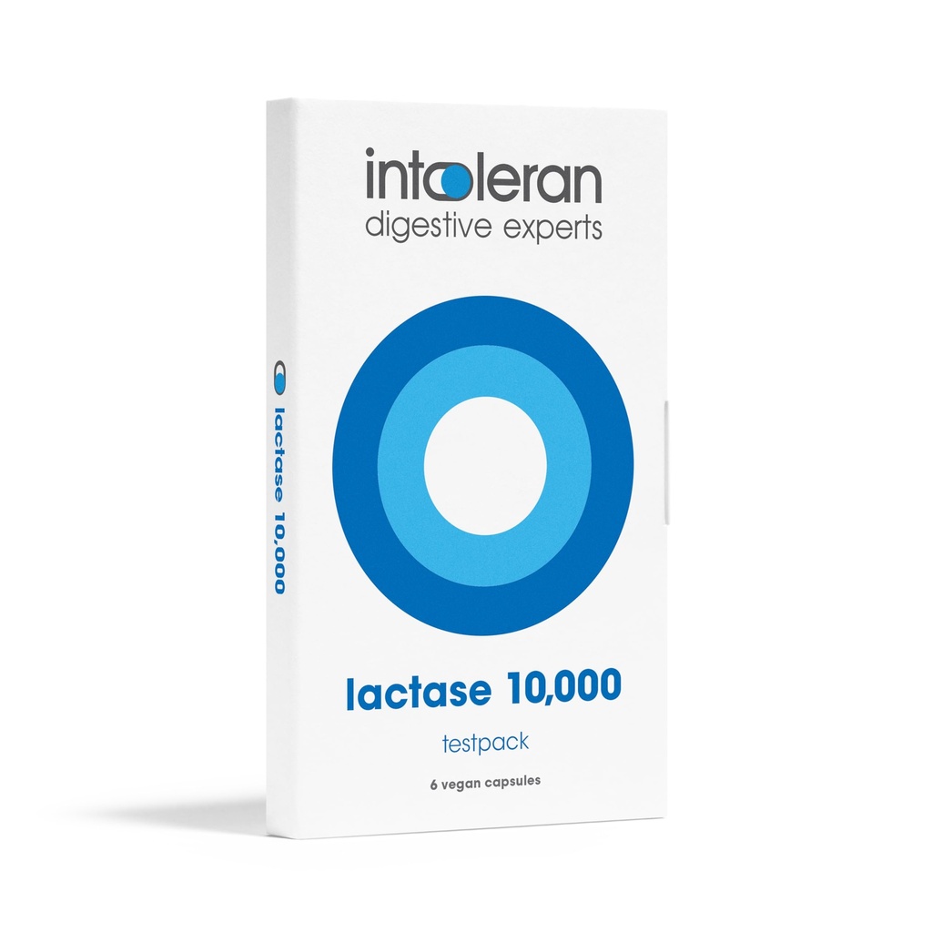 Intoleran lactase 10. 000 fordøjelsesenzymer Testpakning - 6 kapsler