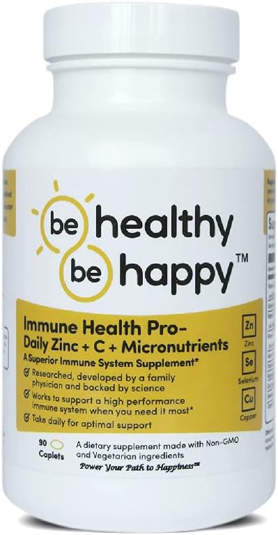 Vær sund! Vær glad! Immunsundhed Pro - Daglig zink + C + Mikronæringsstoffer Infektion Fighting Superior Immunsystem Supplement