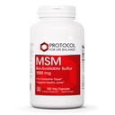 Protokol MSM Biotilgængelig svovl - 1.000mg - Understøtter fælles sundhed & sundt hår, hud og negle * - Vegan & ikke-GMO - 180 Veg kapsler