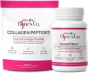 Annatrol Bone Support & FORTIBONE Collagen Peptider w / FORTIGEL, VERISOL og TENDOFORTE - Complete Bone, Joint, Hud, hår, Nails & Metabolske Support 124; 1 Måned Supply (Pouch, 401.7G)