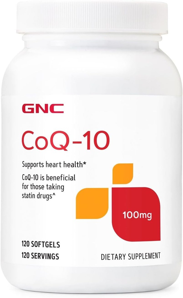 GNC CoQ10 100mg tillæg, understøtter hjerte sundhed, 120 Servering