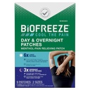 Biofreeze Dag & Overnight Pain Relief Patches, Menthol Pain Patches for Gigt & Muscle Pain Relief, Komfortable & Fleksible Fabric Stays in Place, FSA / HSA Støtteberettiget, 9 Patches (6 dag, 3 nat)
