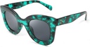 FEISEDY Retro overdimensionerede Square Horn Solbriller Semi Cat Eye Butterfly Glas Big Thick Fold Frame B2572