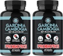 Angry Supplements Garcinia Cambogia med Probiotika, Gut Health Multivitamin w. Vitaminer A, C, D, E, K, B2, Zink, Selen, Kobber, Chrom + Herbal Blend Kapsler (2- flasker, 120ct Total)