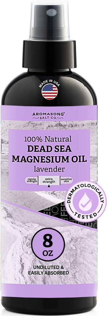 Aromasong Extra Strength Ultra Pure Magnesium Spray med 100% Natural Lavendel 8 OZ