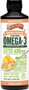 Barlean 's Ginger Peach Vegan Omega 3 Supplement, Flydende Algae Oil med 630 mg EPA & DHA, Plant Based Omegas fra Algal Oil, Non- GMO & Gluten Free, 16 oz