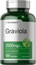 Horbäach Graviola Capsules Removal 124; 2000 mg Removal 124; 120 Greve Removal 124; Non- GMO, Gluten Free Removal 124; Soursop (Annona Muricata)