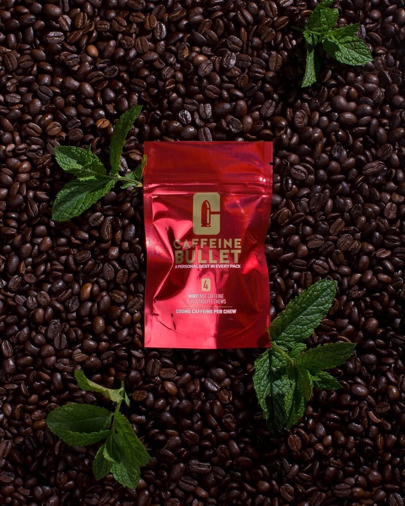 Koffein Bullet 120 Mint Koffein Gummier for voksne = 12000mg Koffein Kick, Hurtigere end kører geler & energi Chews, mid Race, Cykling, Gaming og Endurance Sport Chewable Energy Boost