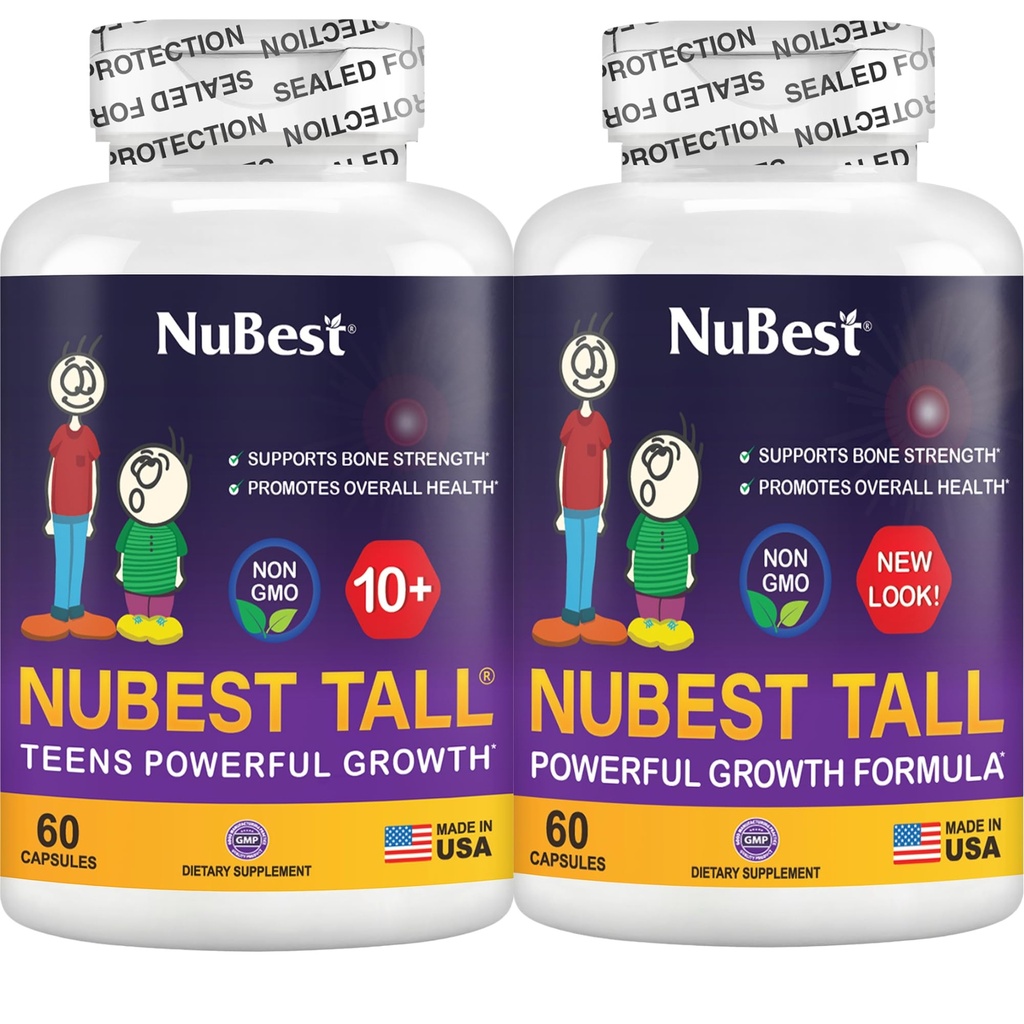 NuBest Bundle Tall 10 Tall 124; Højde Vækststøtte til børn & Teens; 124; Calcium, Vitamin D3 K2, Collagen & Herbs