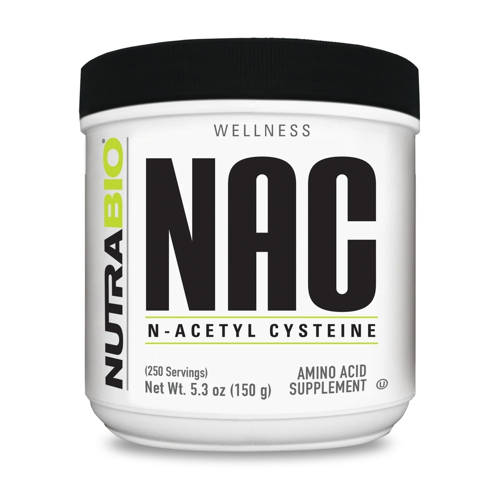 NutraBio N- Acetyl Cysteine Supplement (NAC) - 150 Bedste Pulver, 600mg Servering - Kraftfuld Antioxidant - Immunstøtte - Ingen Fyldere - Non- GMO - Gluten Free
