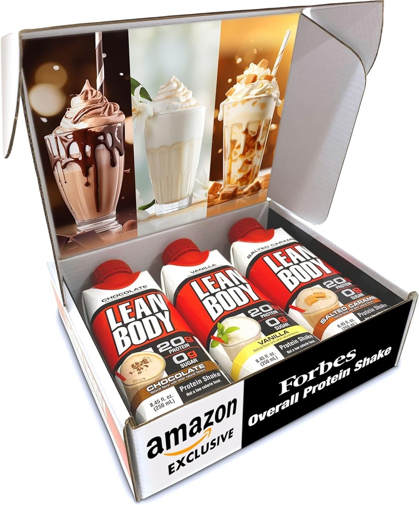 Labrada Lean Body Triple Taster Pack 124; On- The- Go Whey Blend Protein Shake, Zero Sugar, Gluten Free, Beriget med 22 Vitamin & Minerals 8.45Fl Oz (Pack of 3)