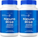 rize laboratorier - Neuro Rise kapsler, hørestøtte supplement, piller til støtte sund hørelse, avanceret formel for øre sundhed, Tinnitus & støj Relief (120 kapsler)