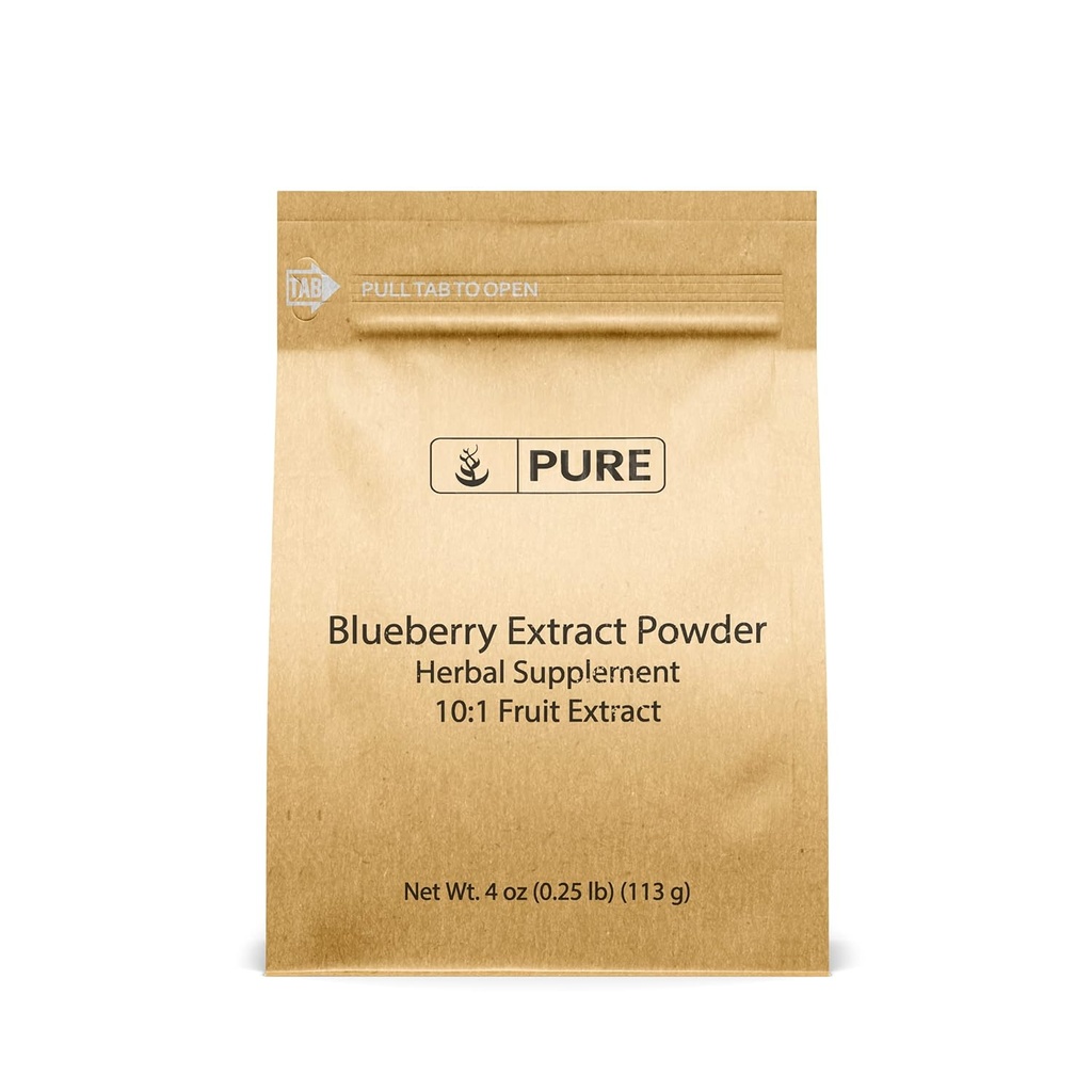 Pure Original Ingredients Blueberry Extract Powder (4 oz) Non- GMO, Gluten- Free, Urte Supplement