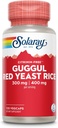 SOLARAY Guggul Gum Extract & Red Yeast Rice - Sund hjerte-kar-funktion support - Lab Verified - 60 Servere, 120 VegCaps