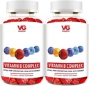 VITA GLOBE B Complex Gummy Vitamin - Jordbærsmag med C-vitamin, Niacin, B6, B12 & Biotin for Energy, Heart Health and Brain Support, 120 Count (pakke med 2)