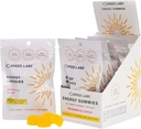 Speed Labs Koffein Energy Gummies Strawberry Lemon Natural, 25mg Koffein, Taurine, B- Vitaminer per stykke, 32 stykker (8 pakker) Vegan, Gluten Free, 1g tilsat sukker