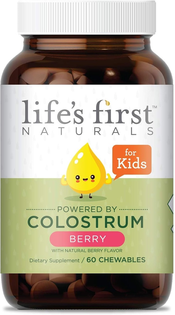 Livets første Naturals for Børn, Ernæringstilskud med Colostrum, Blandet Berry, 60 Kid 's Chews