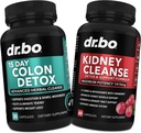Colon & Nyre Rengøring Detox Support - 15 dages Intestinal Rengøring piller & Probiotika til Bloating & Daglig tarmbevægelse Flush - Hjælp Support Nyrer, Bstige & Urinary Tract Sundhed