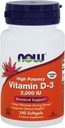 Now Foods, (2 Pack) Vitamin D-3 High Potency, 2.000 IE, 240 Softgels
