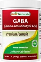 Bedste Naturals GABA (Gamma Aminosmørsyre) Pure Powder 1 Pund
