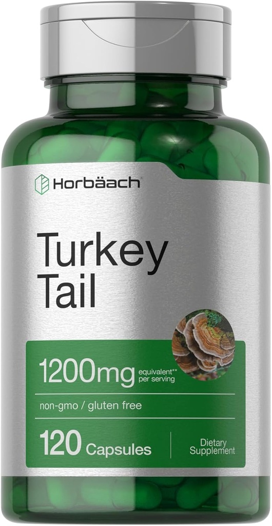 Horbäach Tyrkiet Tail Mushroom Kapsler 124; 1200mg