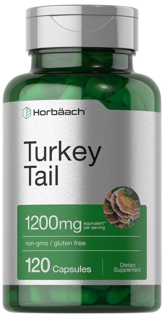 Horbäach Tyrkiet Tail Mushroom Kapsler 124; 1200mg