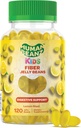 Fiber Jelly Bean Gummies for Kids, Fiber Kosttilskud til fordøjelse, Vegetarisk Fiber Gummy 120 Jellybeans