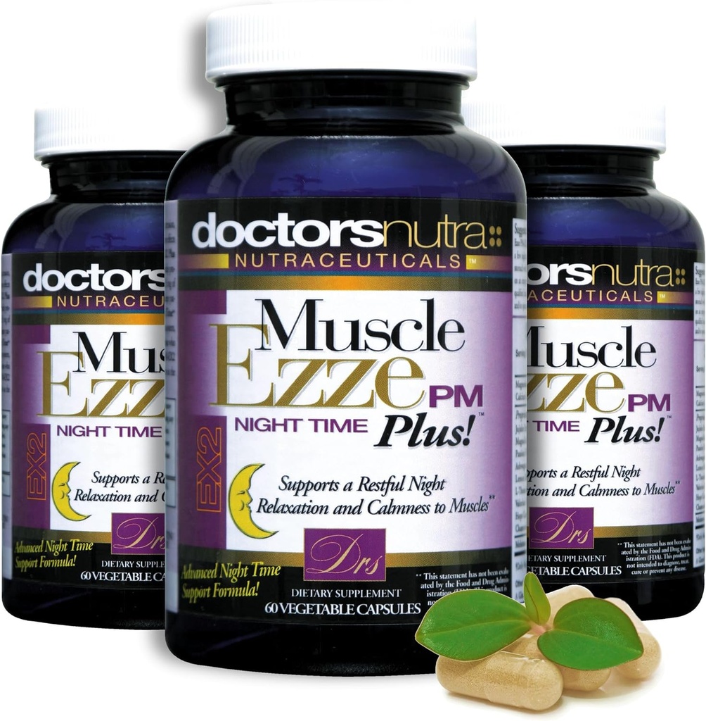 (Pakning med 3 Natural Night- Time Muscle Ezze PM Plus 2.900mg