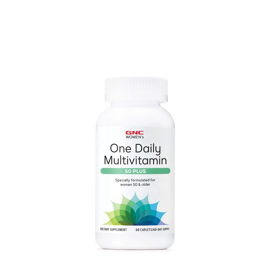 GNC Women 's 50 Plus One Daily Multivitamin Mezzogiorno 124; Understøtter ben, øje, hukommelse, hjerne og hud sundhed med D-vitamin, calcium og B12 Mezzogiorno 124; Hjælper energiproduktion Mezzogiorno 124; 60 kapsler