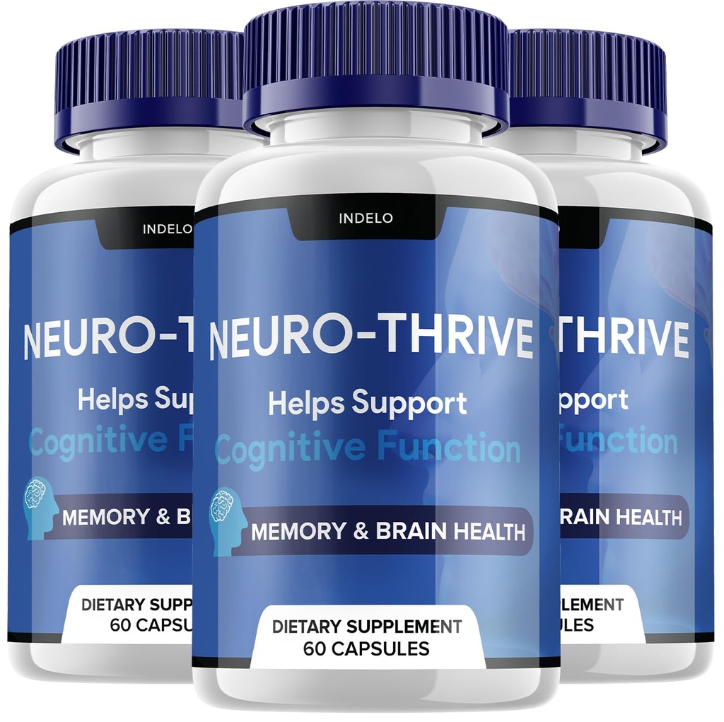 (3 Pack) Neuro Thrive Brain Supplement, Neuro Thrive for Memory Formel, Neuro- Thrive PQQ til at reducere de negative virkninger af Brain Fog Neuro- Thrive Cognitive Function Neuro- Thrive anmeldelser (180 kapsler)