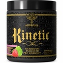 Ambrosia Organic Mushroom Pre Workout Pulver med Creatine 3 g Buddy; Lion 's Mane, Cordyceps & Reishi Buddy 124; Clean Pre Workout Buddy 124; Mushroom Energy & Focus Buddy 124; 24 Servering Buddy 124; Jordbær Guava