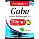 FITO MEDICS Lab- GABA, 750 mg per servering, 200 kapsler, GABA Kosttilskud, Ultra high Absorption - Aminosyrer - GABA Powder - smørsyre s.