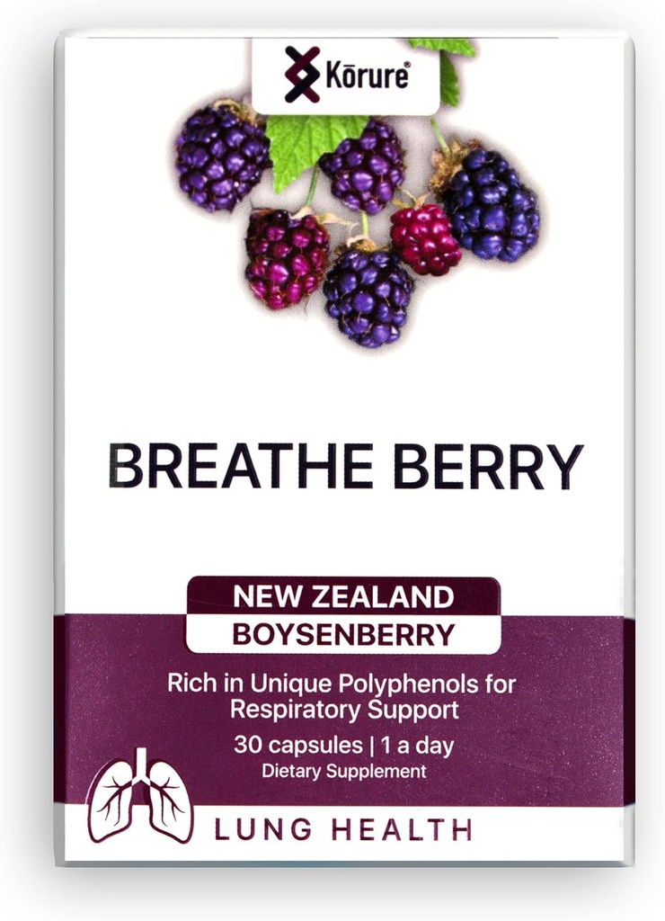 Træk vejret Berry Boysenberry Naturlige sunde lunger supplement, støtter Bryst Congestion, Mucus og øger samlede luftveje wellness sunde lunger supplement