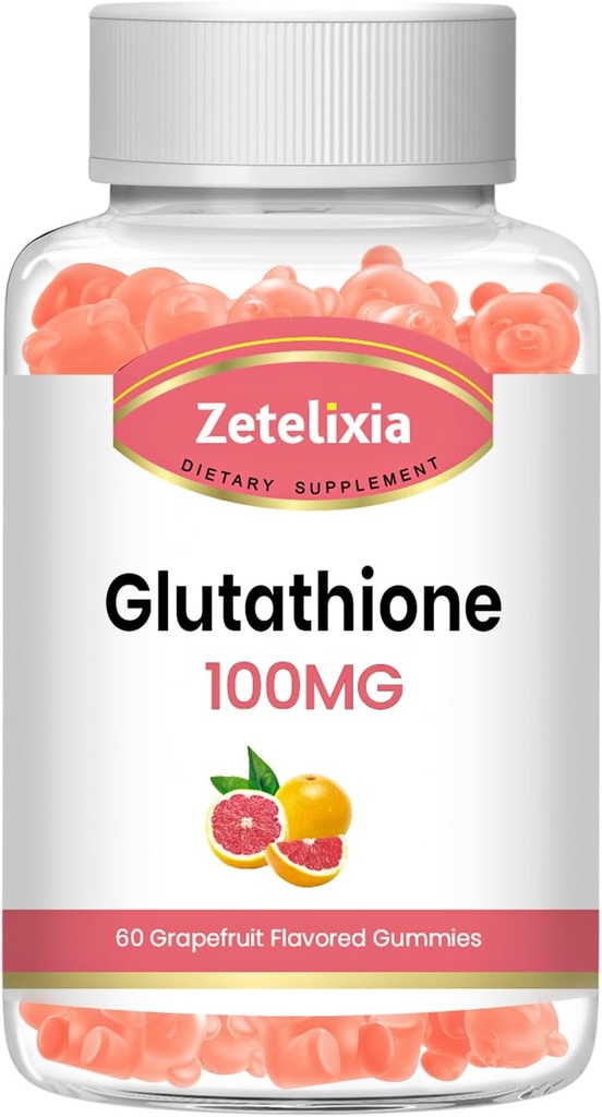 2 Pack Glutathione Collagen Gummies, Collagen Gummies med C-vitamin, Glutathione supplement til kvinder, hår hud negle muskel & fælles, Anti- Aging, Vegan, Sukker fri, Grape frugtsmag, 120 Greve