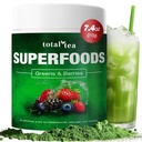Total Tea Green pulver til energi & fordøjelsessundhed med gurkemeje, Amla pulver & C-vitamin - 30 Servere