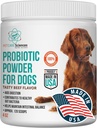 Ca. 120 Servering af hund probiotisk pulver - Probiotika og fordøjelsesenzymer supplement og hund fordøjelsesstøtte - Lavet i USA