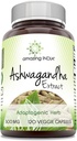 Amazing India Ashwagandha 500 mg Veggie kapsler Supplement 124; Lavet med Natural Ashwagandha Budd124; Non- Gmo Budd124; Gluten Free (120 Greve)
