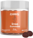 Droppels Iron Gummies 18mg for kvinder og mænd - Vegan Plant- baseret jern supplement