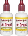 NutriBiotic Ear Drops med Grapefrugt Seed Extract og Tea Tree Oil (pakke af 2), 1 Oz Hver