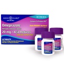 GeriCare Omeprazol Delayed Release Tablets 20mg Mavesyrereducerende piller til 24 timers Heartburn Relief- Acid Reflux Medicine to Treat Frequent Heartburn - Anti- Acid Relief Tablets (42 Tæl)