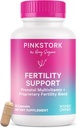 Pink Stork Fertilitet Kosttilskud til kvinder; 2 - in-1 Conception Support med Inositol, Vitex & Vitumumn
