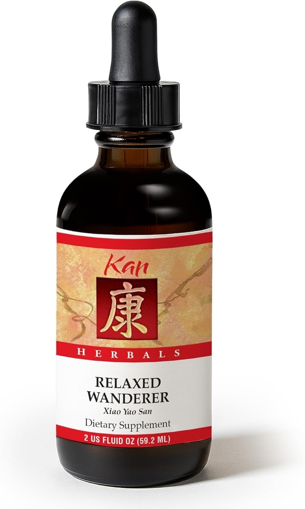 Kan urter Company Relaxed Wanderer - Traditionel kinesisk herbal Formel til at støtte kød, fordøjelse, og menstruation balance, Nourishes blod, Eases Lejlighedsvis spænding og træthed, 2 fl oz