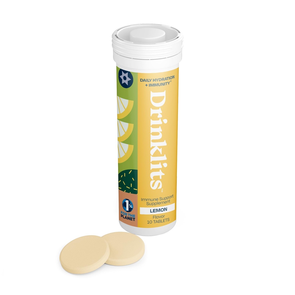 Drinklits Lemon Daily immunsupporttablets Note 124; 0g Sukker - C-vitamin - Elektrolyter - Botanisk Blend