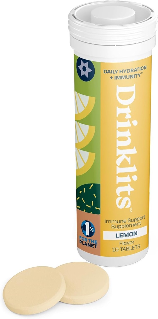 Drinklits Lemon Daily immunsupporttablets Note 124; 0g Sukker - C-vitamin - Elektrolyter - Botanisk Blend