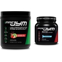 JYM Supplement Science PRE JYM 30 Servering - Strawberry Kiwi & Post- Workout med BCAA 's, Glutamin, Creatin HCL, Beta- Alanine og mere, Blue Arctic Freeze, 30 Servering, 22 Oz